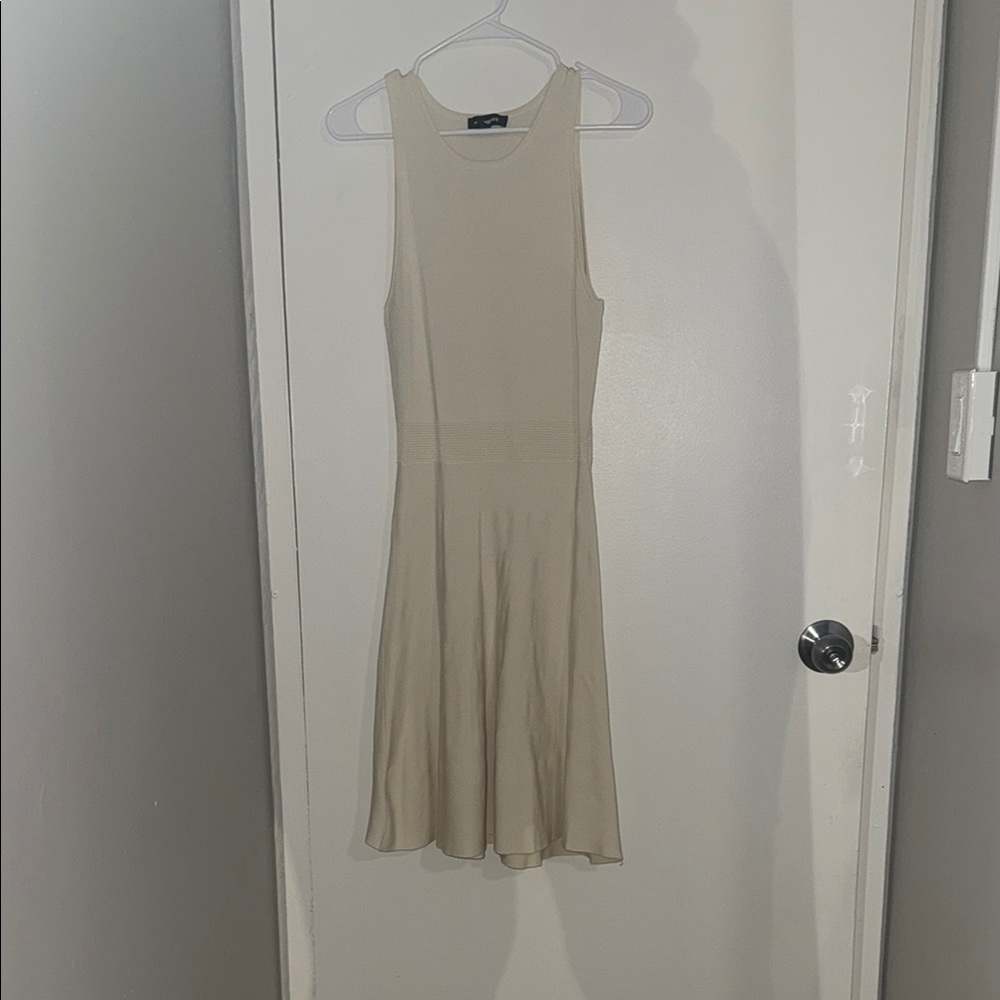 Express Cream Halter Sheath Dress Wedding Guest